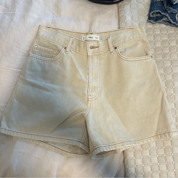 Mango Women's Cream Jean Shorts - Picture 1 of 2